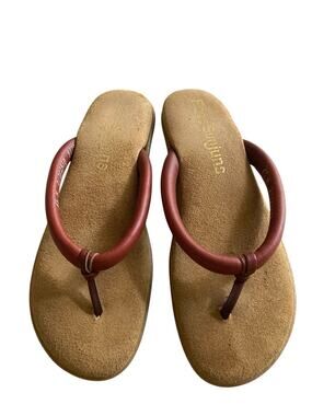 Vintage GH Bass Sunjuns 70s 80s Boho Hippie Leather Sandals Flip Flops 6 / 6.5